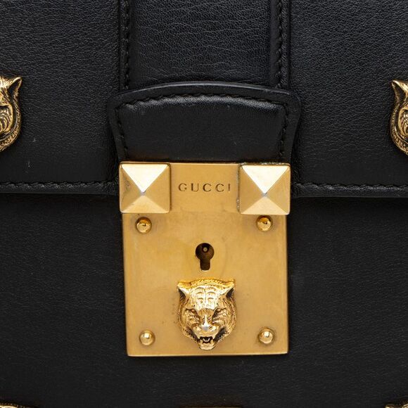 Gucci Calfskin Cat Lock Medium Top Handle - Picture 9 of 16